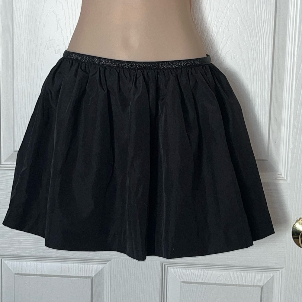 Ralph Lauren Polo Girls Skirt Black Taffeta Large 12-14